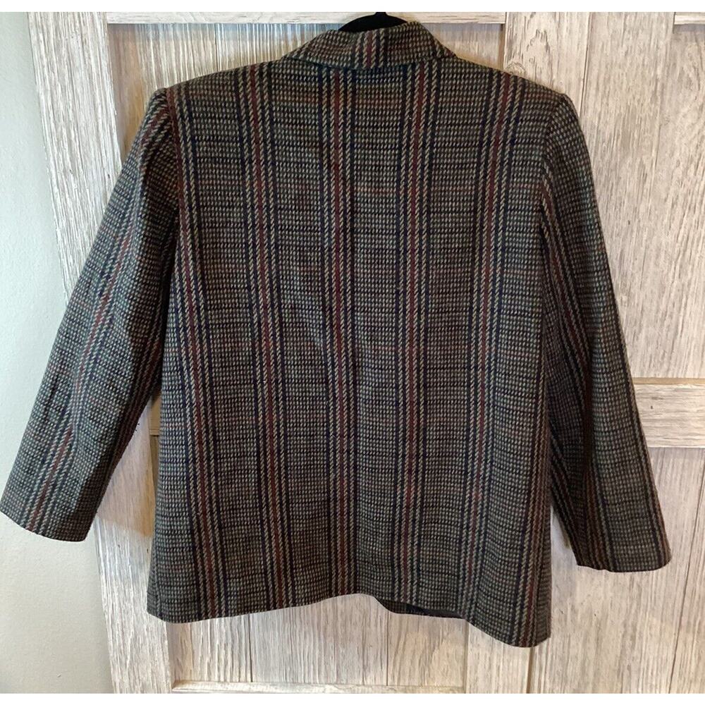 Women's RADCLIFFE By Sag Harbor Multi Color Patterned Blazer Size 12P - Picture 5 of 6
